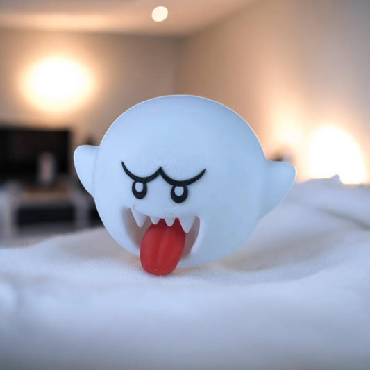 Boo 3D Printed Model - Super Mario Game Collectible Figurine fan art desk pet image 1