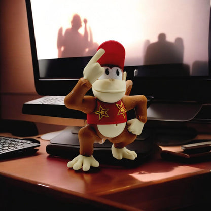 Diddy Kong 3D Printed Model - Game Collectible Figurine fan art desk pet image 0