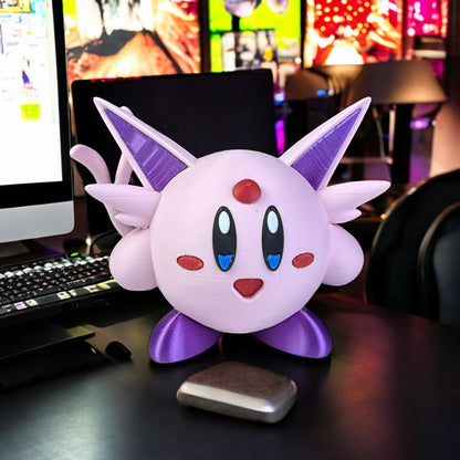 Espeon Kirby 3D Printed Model - Kirby Game Collectible Figurine fan art desk pet image 3