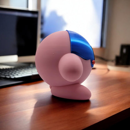 Captain America Kirby 3D Printed Model - Kirby Game Collectible Figurine fan art desk pet image 2
