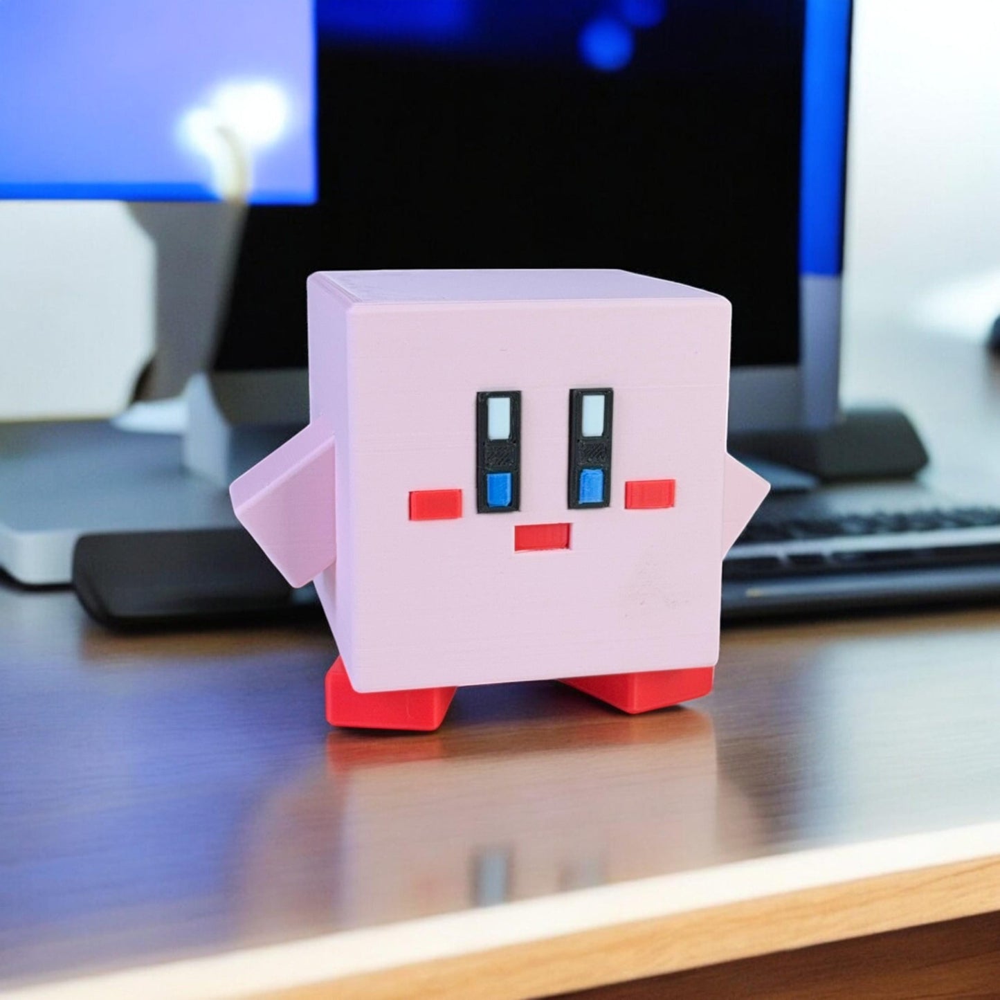 Minecraft Kirby 3D Printed Model - Kirby Game Collectible Figurine fan art desk pet image 3