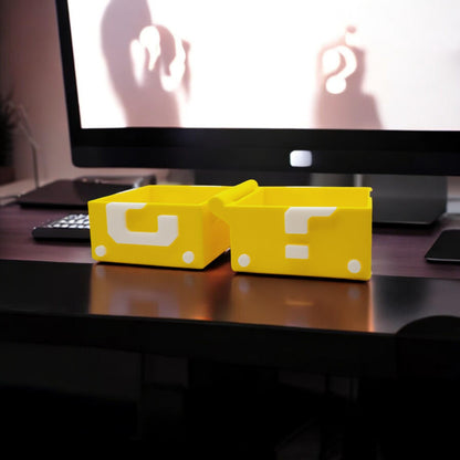Mario Question Block Container 3D Printed Model - Game Collectible Figurine fan art desk pet image 8