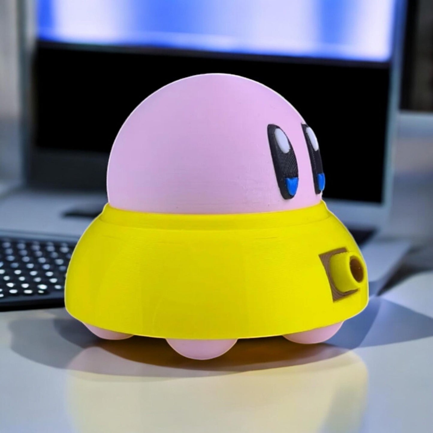 UFO Kirby 3D Printed Model - Kirby Game Collectible Figurine fan art desk pet image 1