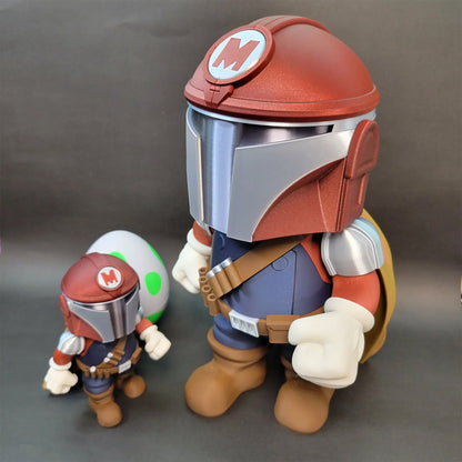 Mariolorian 3D Printed Model - Super Mario - Mandalorian Game Collectible Figurine fan art desk pet image 4