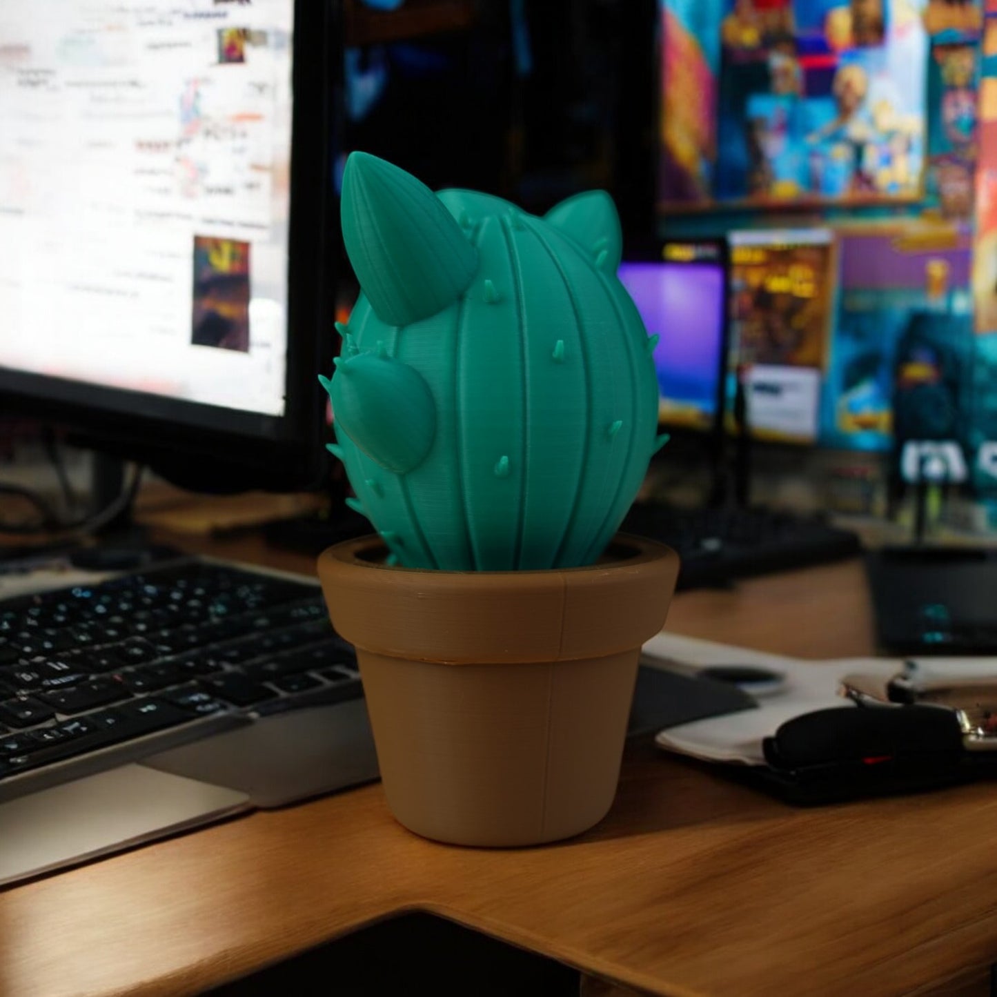 Jigglypuff Cactus3D Printed Model - Pokemon Game Collectible Figurine fan art desk pet image 3