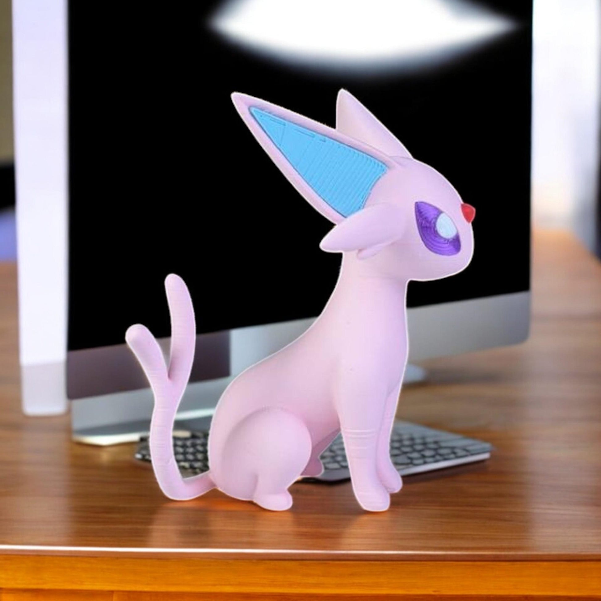 Espeon 3D Printed Model - Pokemon Game Collectible Figurine fan art desk pet image 3