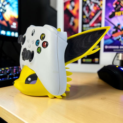 Jolteon Controller Holder for Xbox/PS5/Switch - 3D Printed Pokemon Inspired Gaming Desk Stand - Gamer Decor image 2