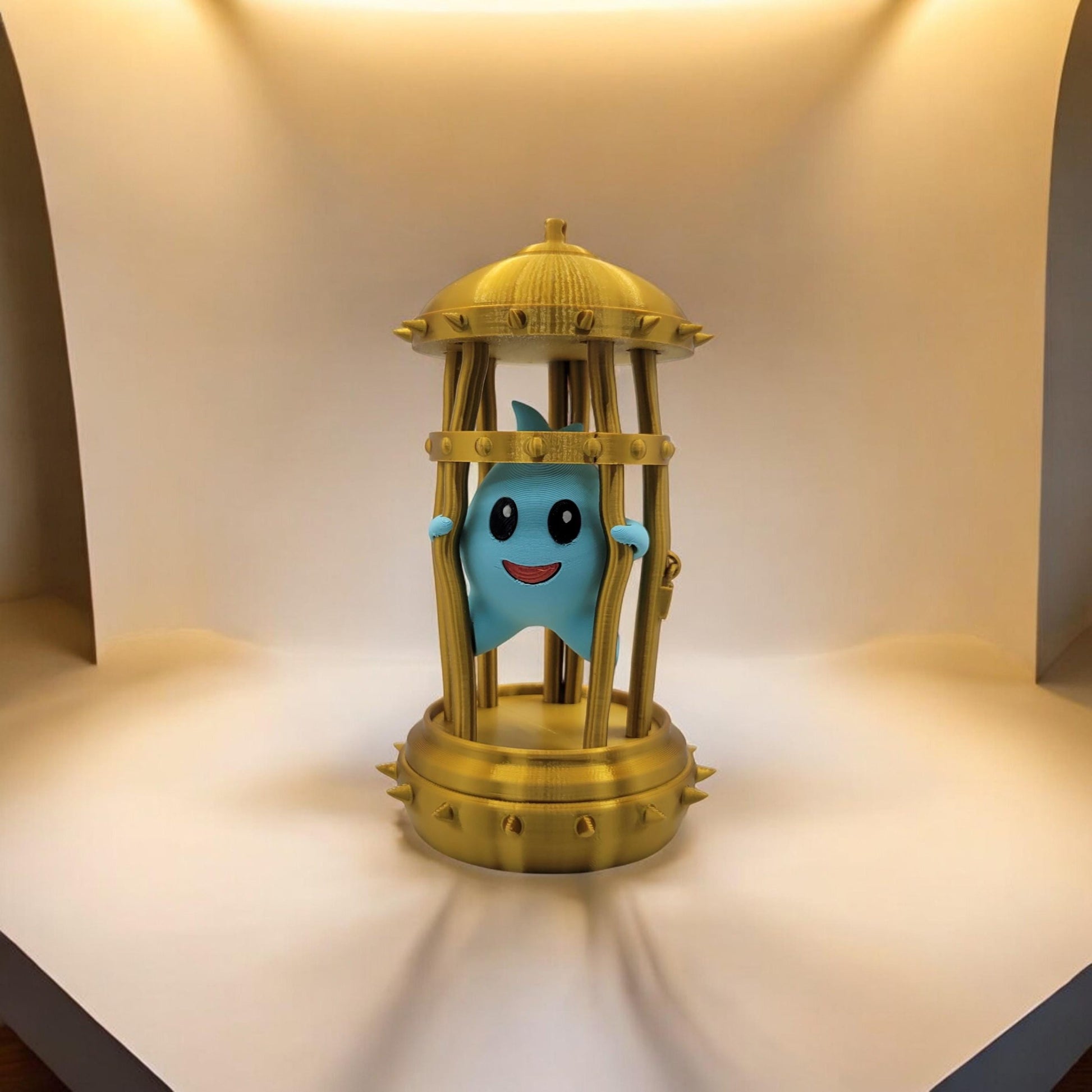 Lumalee in Cage 3D Printed Model - Super Mario Bros Game Collectible Figurine fan art desk pet image 8