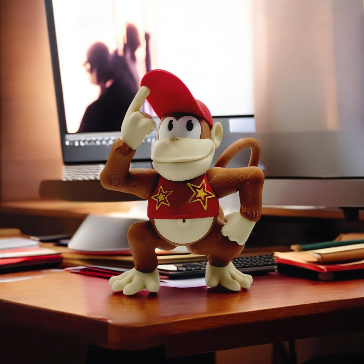 Diddy Kong 3D Printed Model - Game Collectible Figurine fan art desk pet image 6