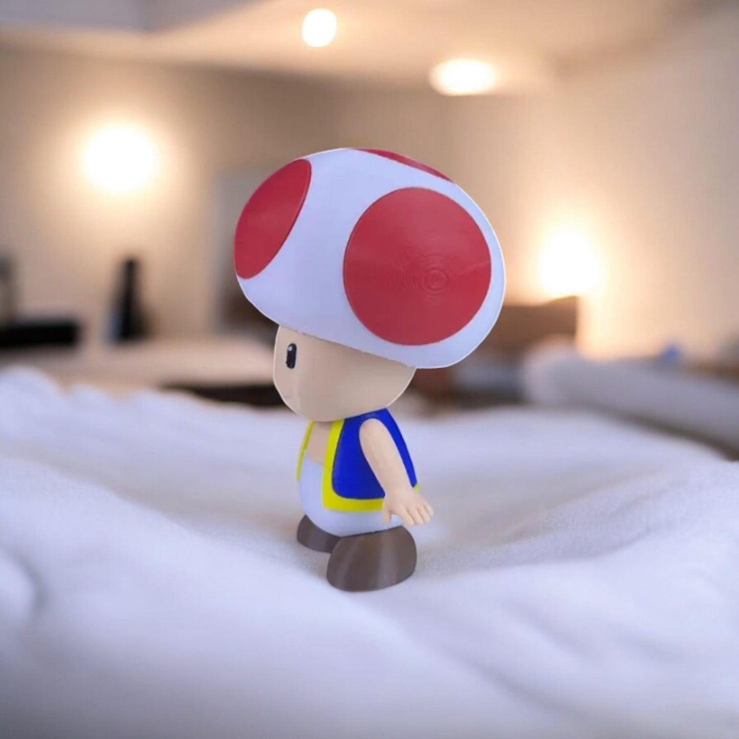 Toad 3D Printed Model - Super Mario Game Collectible Figurine fan art desk pet image 3