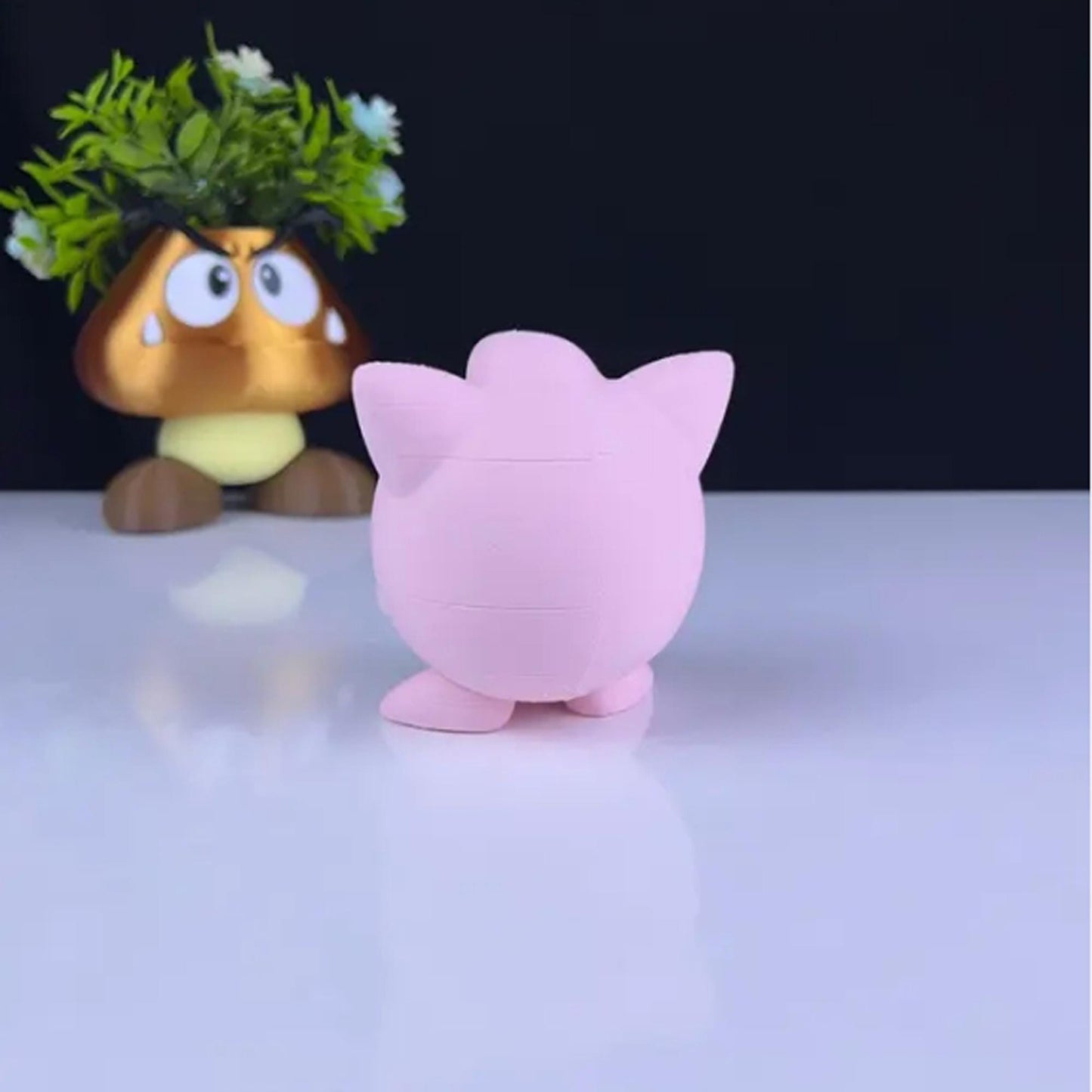 Heartful Jigglypuff 3D Printed Model - Pokemon Game Collectible Figurine fan art desk pet image 2