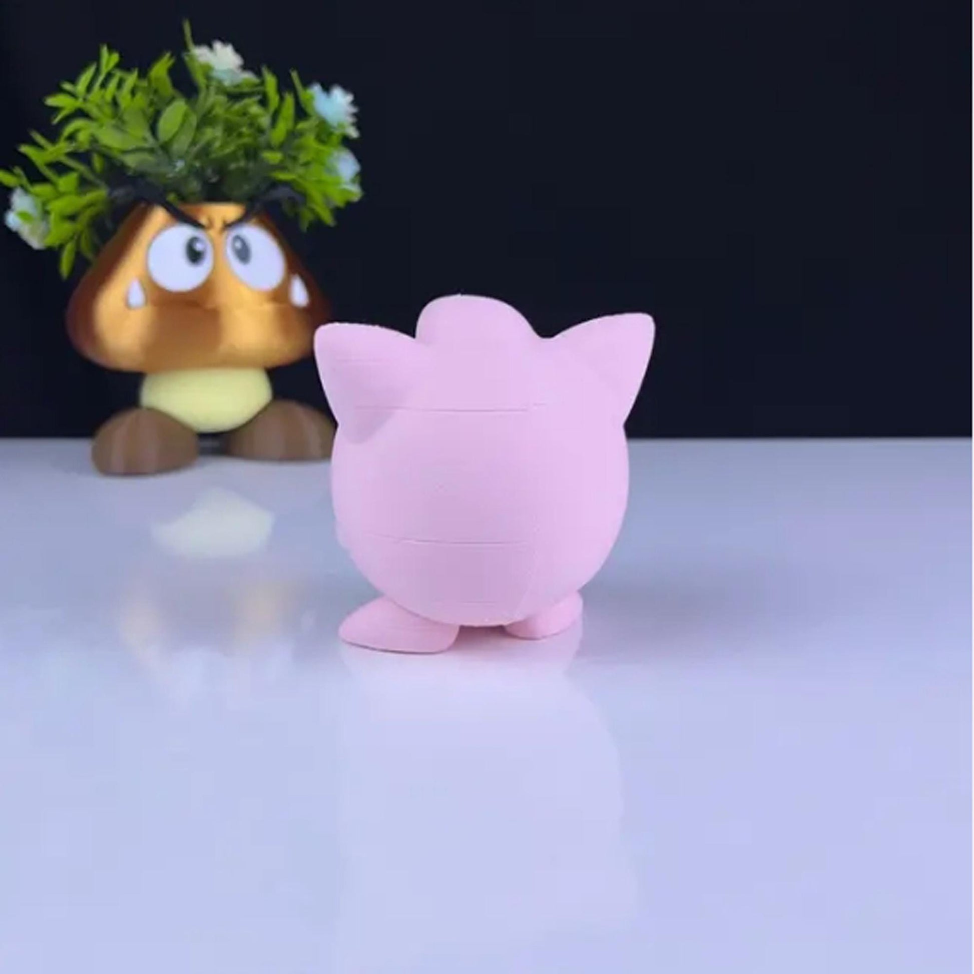 Heartful Jigglypuff 3D Printed Model - Pokemon Game Collectible Figurine fan art desk pet image 2