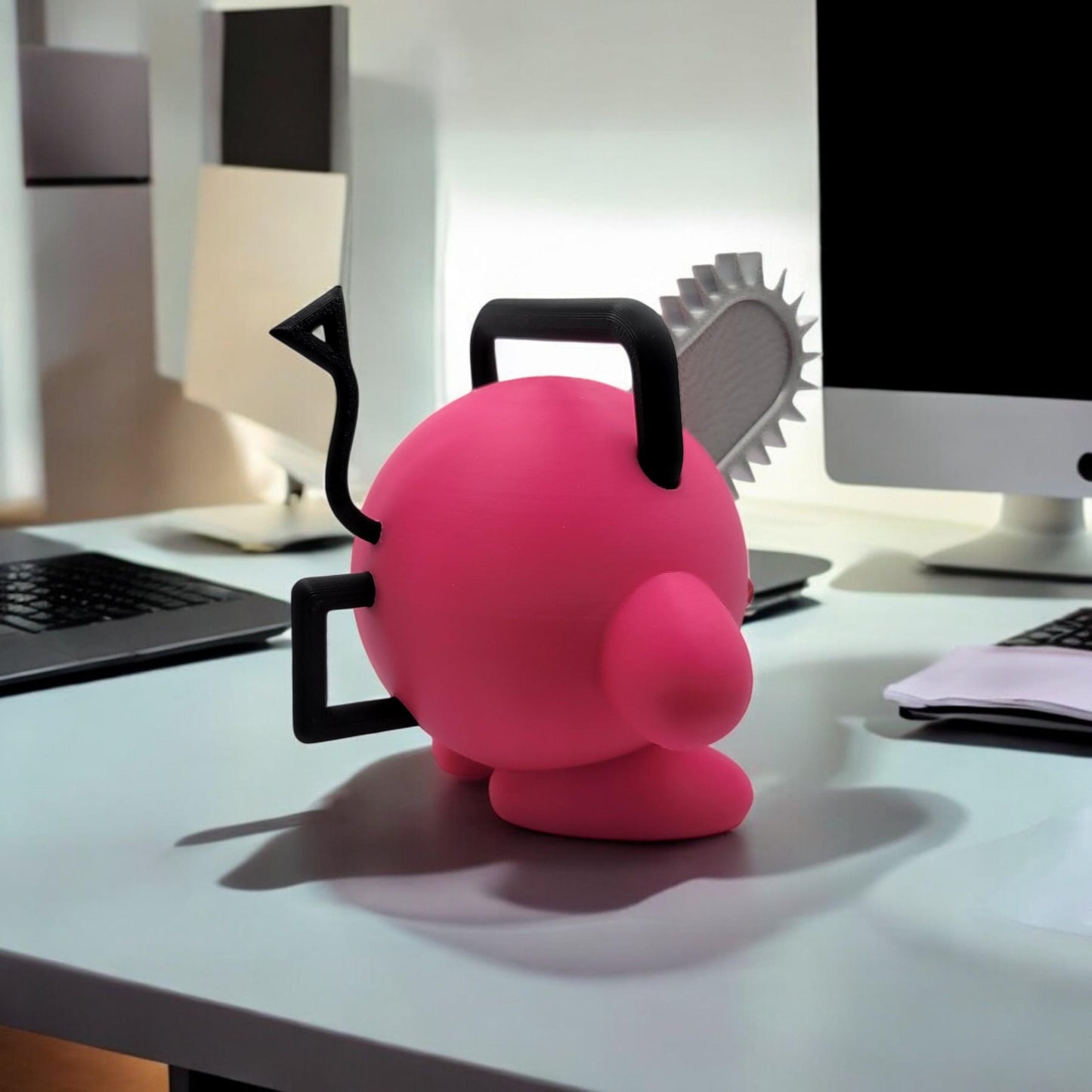 Pochita Kirby 3D Printed Model - Kirby Game Collectible Figurine fan art desk pet image 3