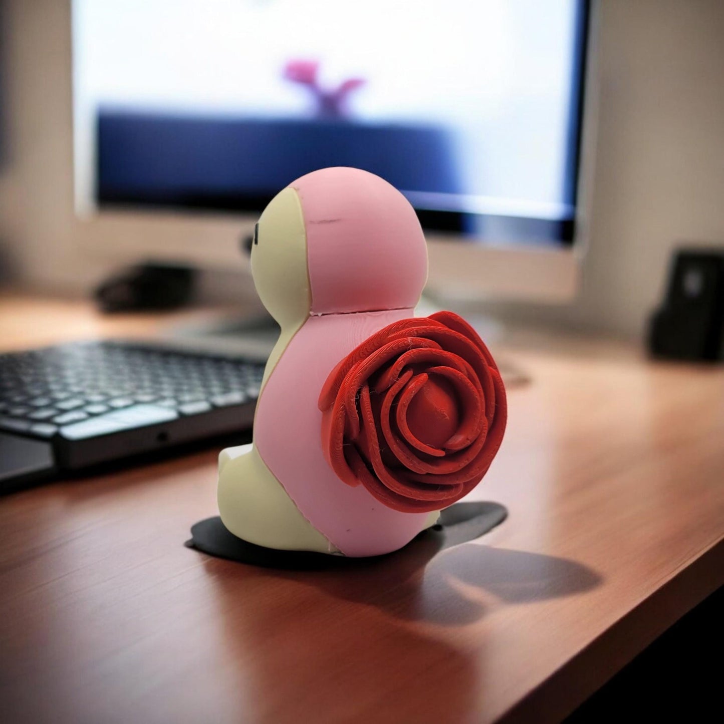 Floral Cyndaquil 3D Printed Model - Pokemon Game Collectible Figurine fan art desk pet image 4