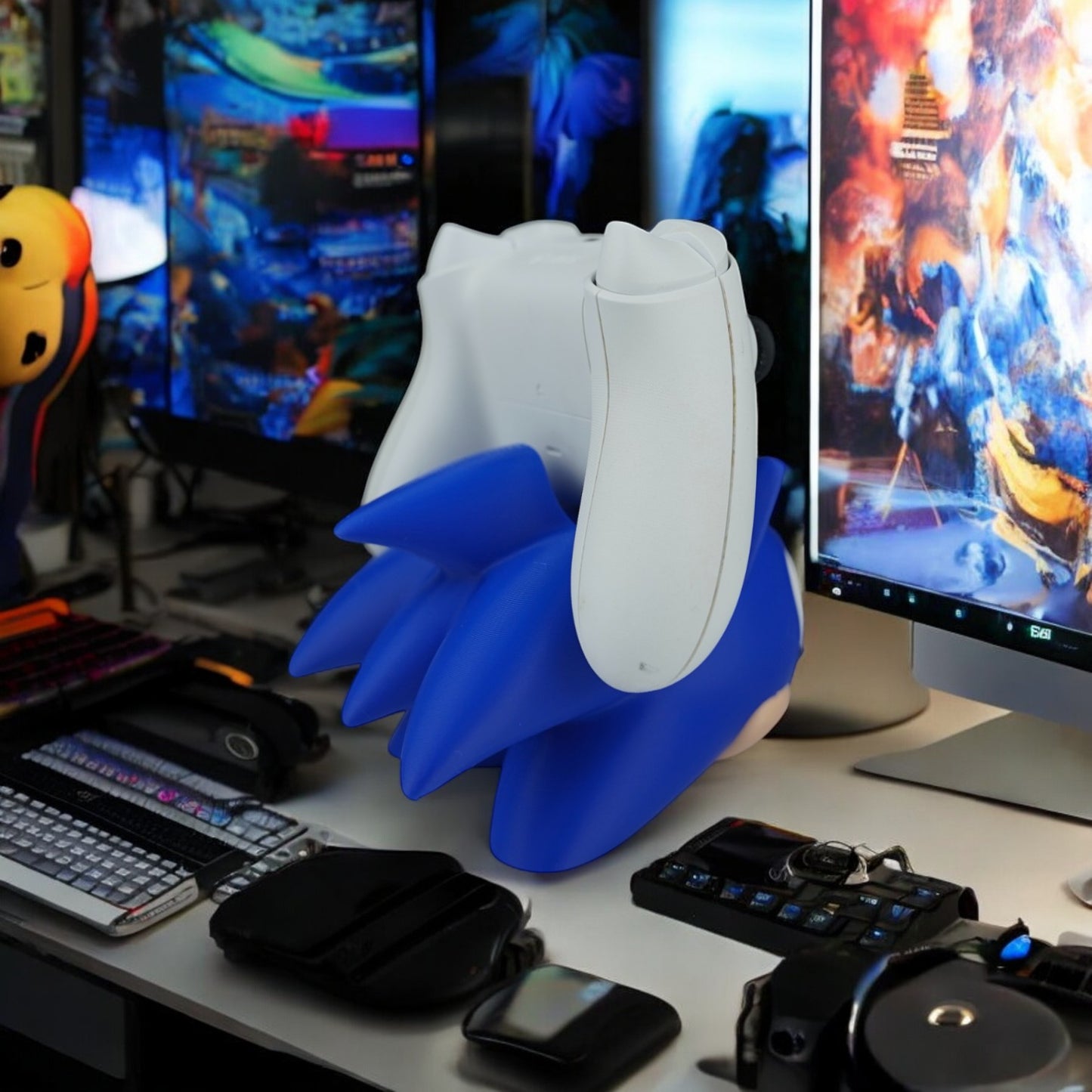 Sonic Controller Holder 3D Print - Sonic The Hedgehog Desk Stand image 4