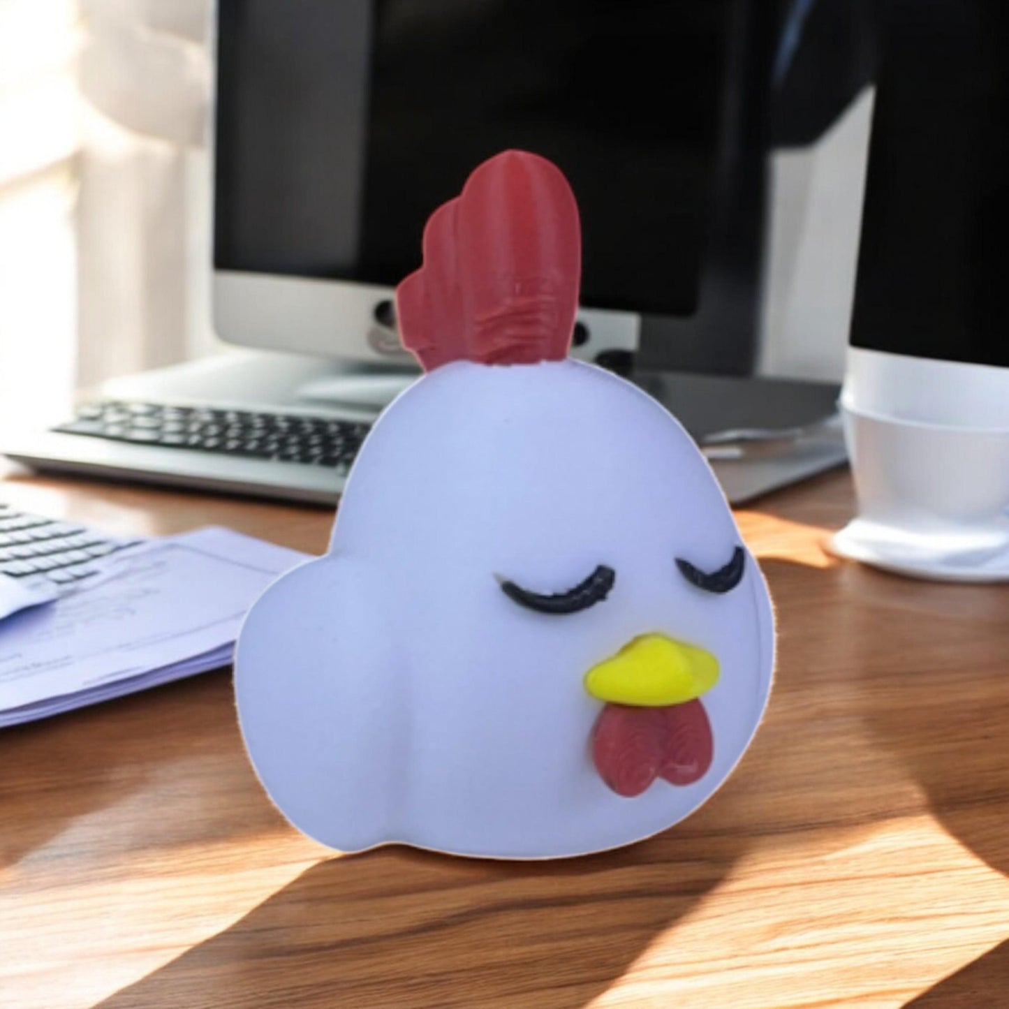 Sleepy Chikipi 3D Printed Model - Palworld Game Collectible Figurine fan art desk pet image 1