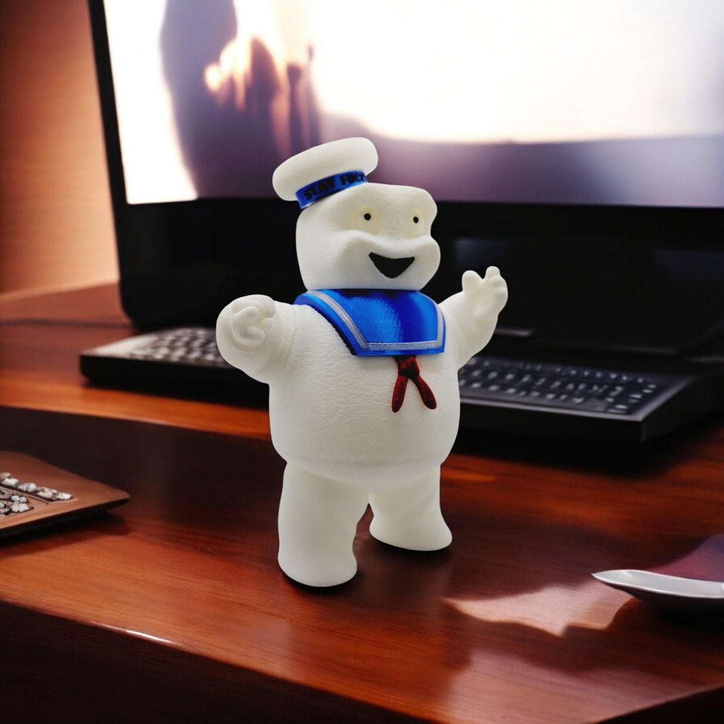 Stay Puft Marshmallow Man 3D Printed Model - Ghostbusters Game Collectible Figurine fan art desk pet image 0