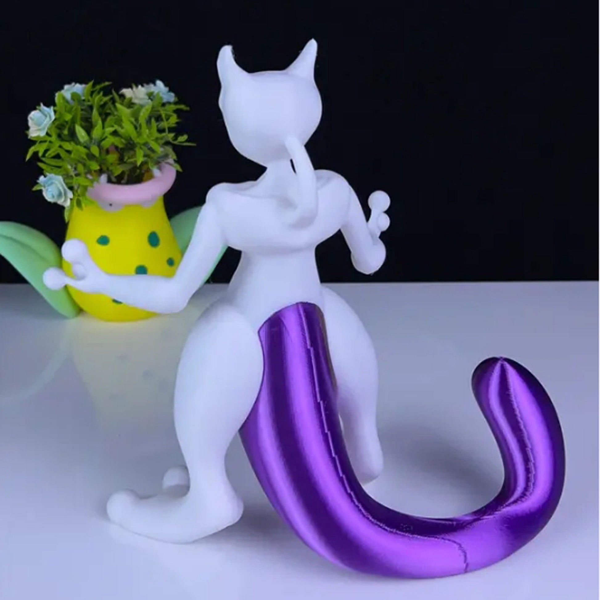 Mewtwo 3D Printed Model - Pokemon Game Collectible Figurine fan art desk pet image 3