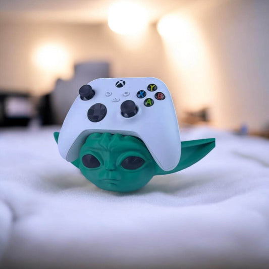 Baby Yoda Controller Holder 3D Printed Model - Mandalorean Game Collectible Figurine fan art desk pet image 0