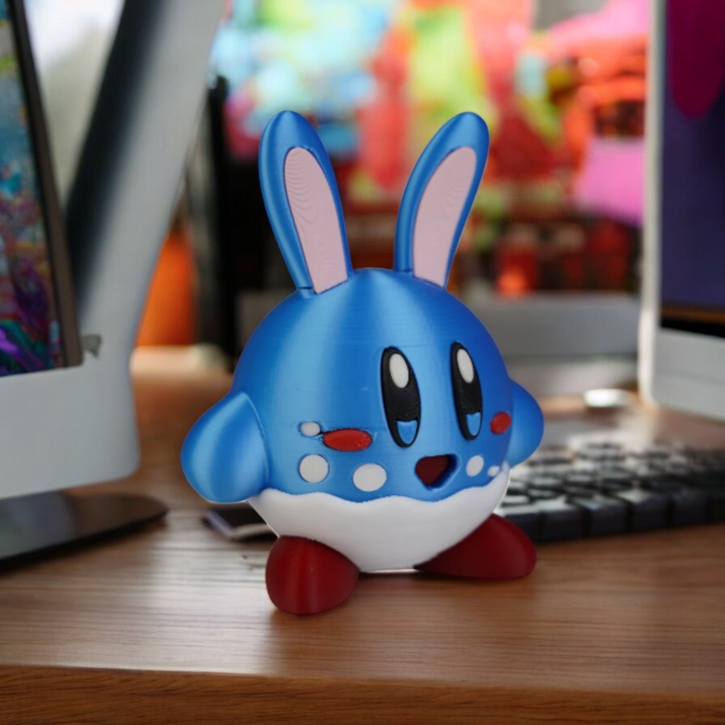 Azumarill Kirby 3D Printed Model - Pokemon Game Collectible Figurine fan art desk pet image 0