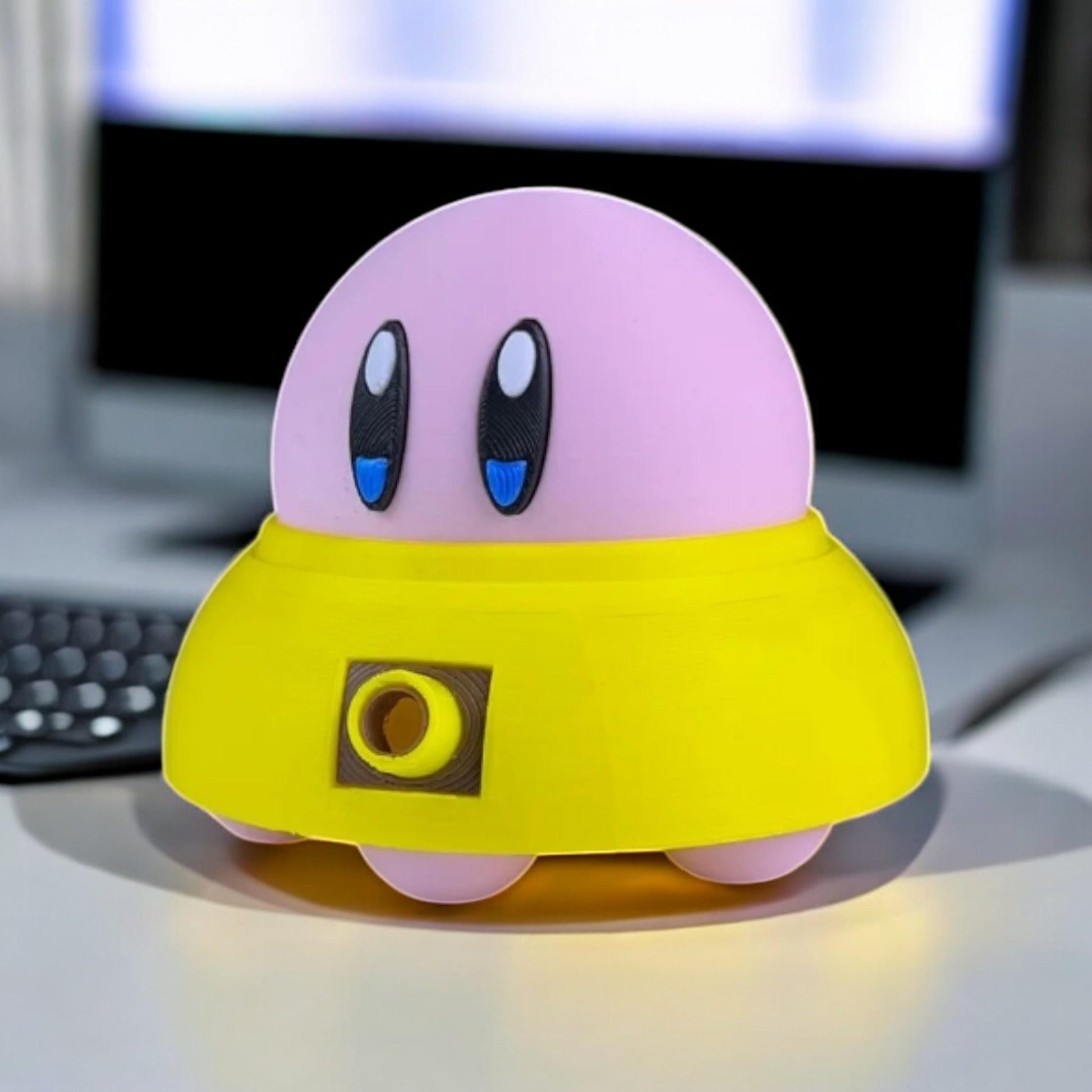UFO Kirby 3D Printed Model - Kirby Game Collectible Figurine fan art desk pet image 0