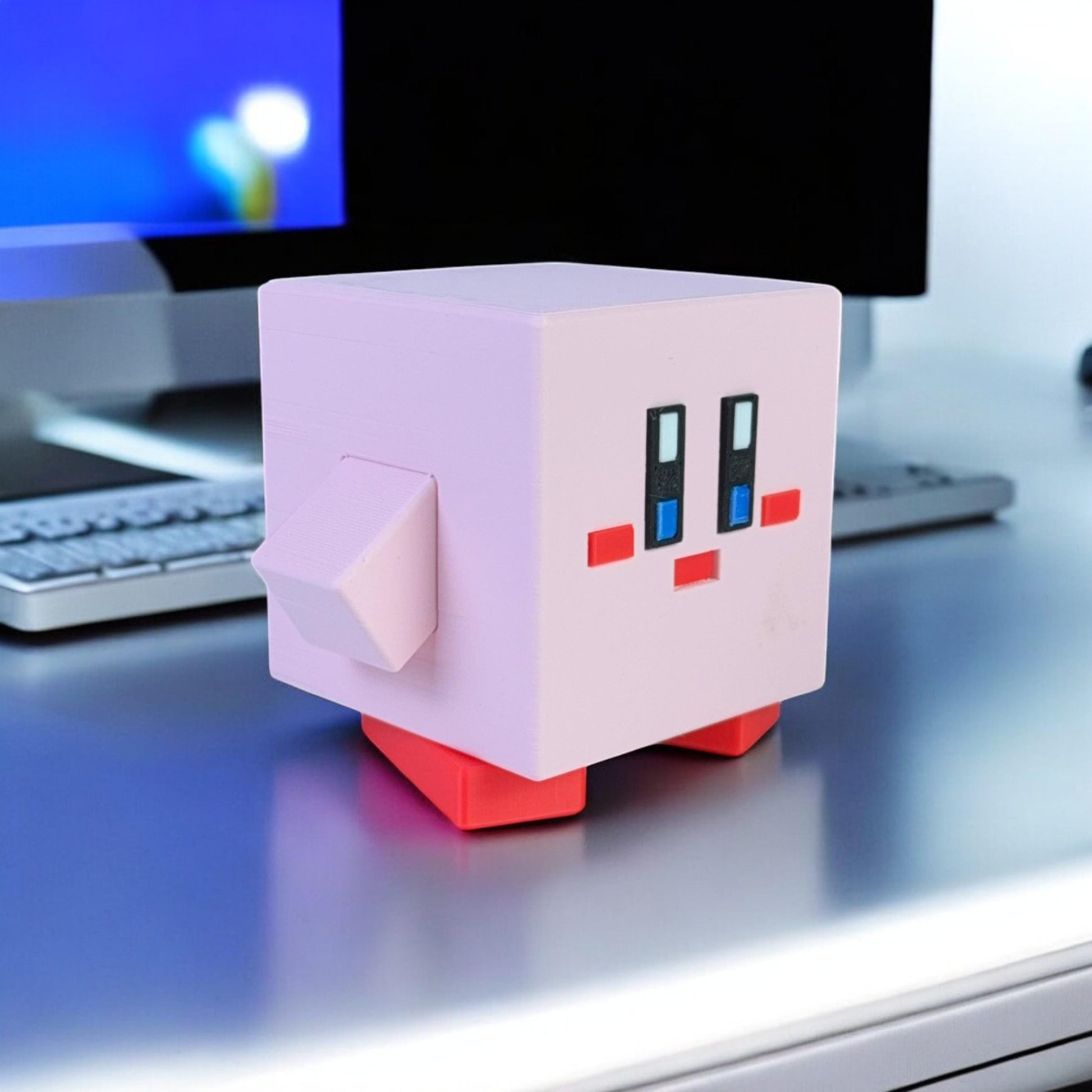 Minecraft Kirby 3D Printed Model - Kirby Game Collectible Figurine fan art desk pet image 4