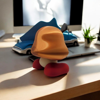 Goomba Piggy Bank 3D Printed Model - Banks Game Collectible Figurine fan art desk pet image 3