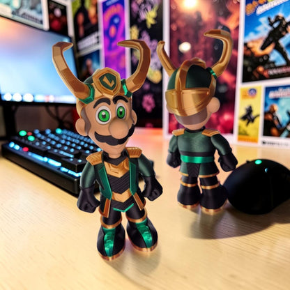 Loki Luigi 3D Printed Model - Super Mario Game Collectible Figurine image 4