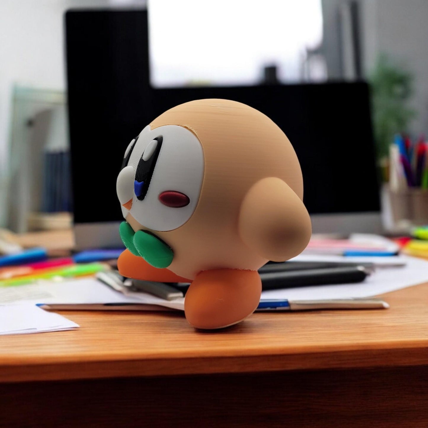 Rowlet kirby 3D Printed Model - Kirby Game Collectible Figurine fan art desk pet image 8
