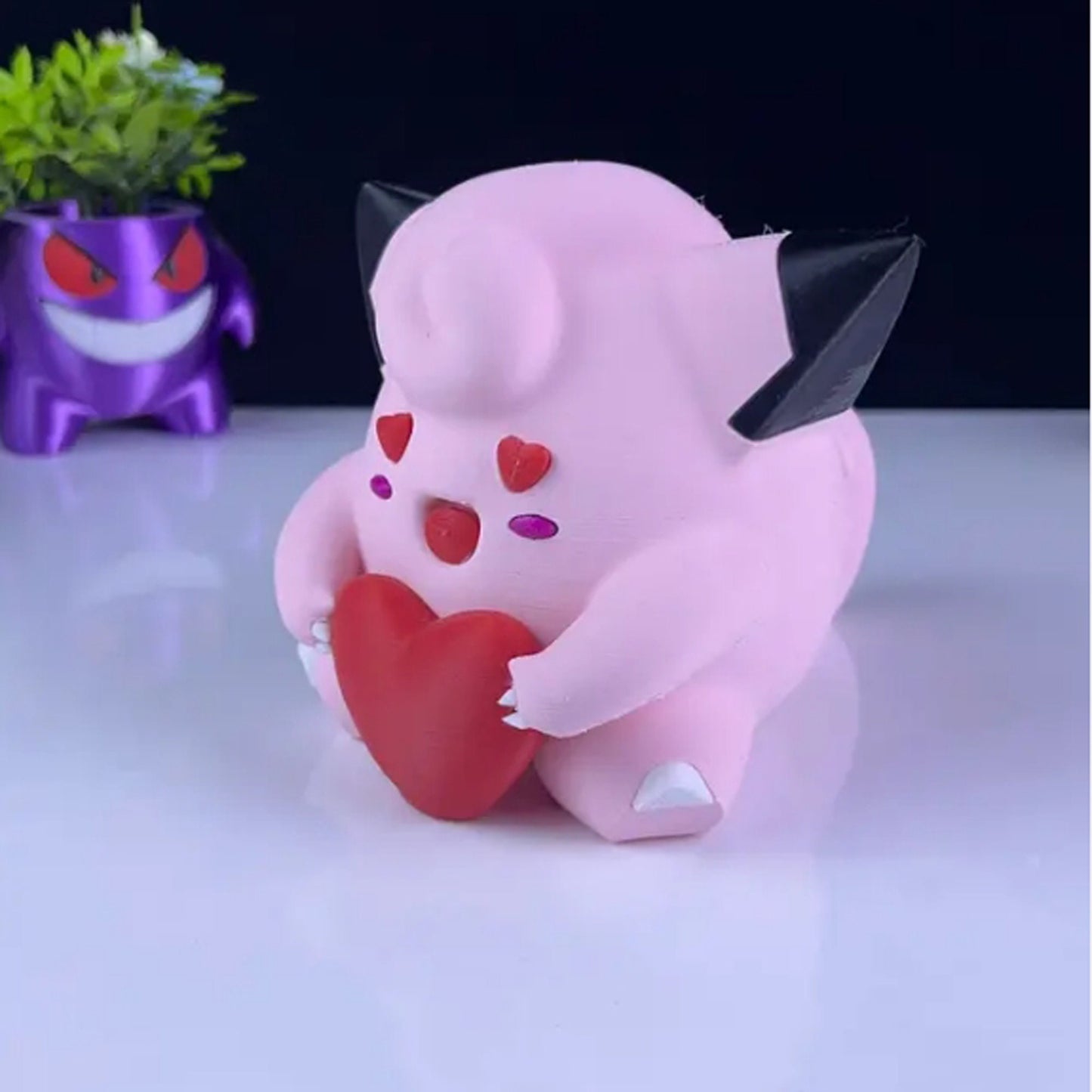 Heartful Clefairy 3D Printed Model - Pokemon Game Collectible Figurine fan art desk pet image 2