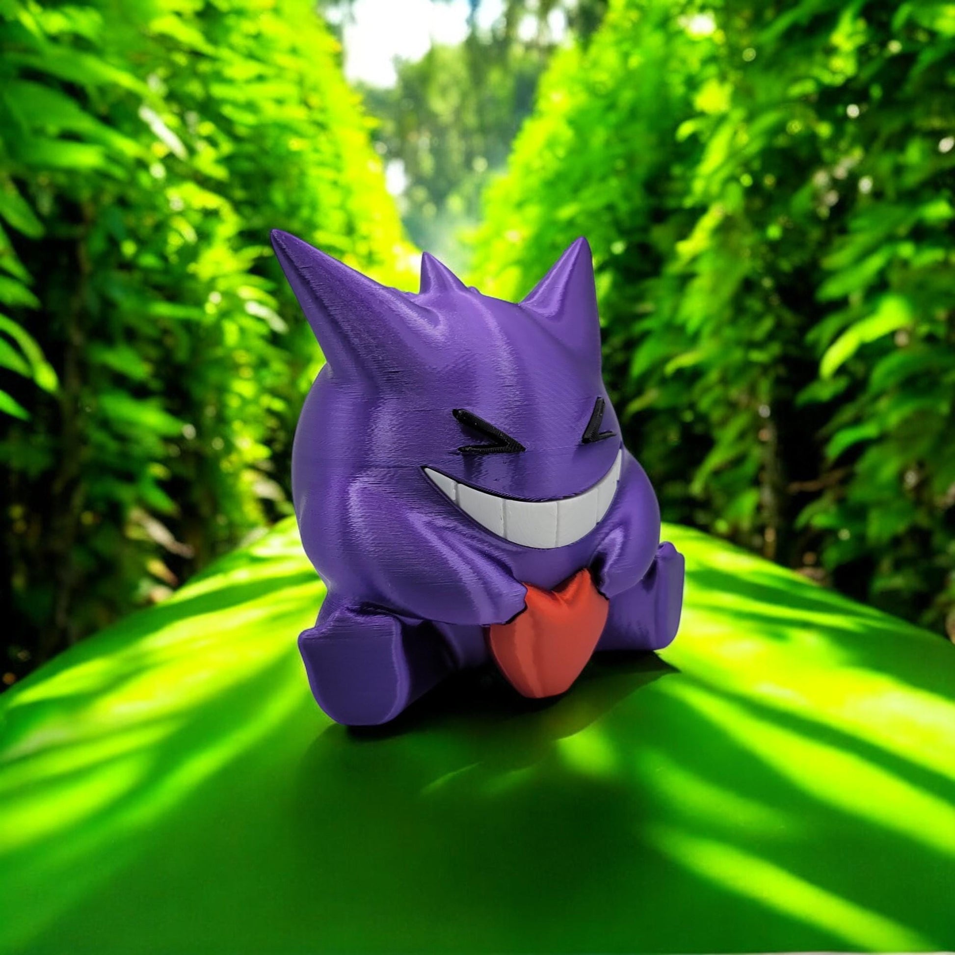 Heartful Gengar 3D Printed Model - Pokemon Game Collectible Figurine fan art desk pet image 1
