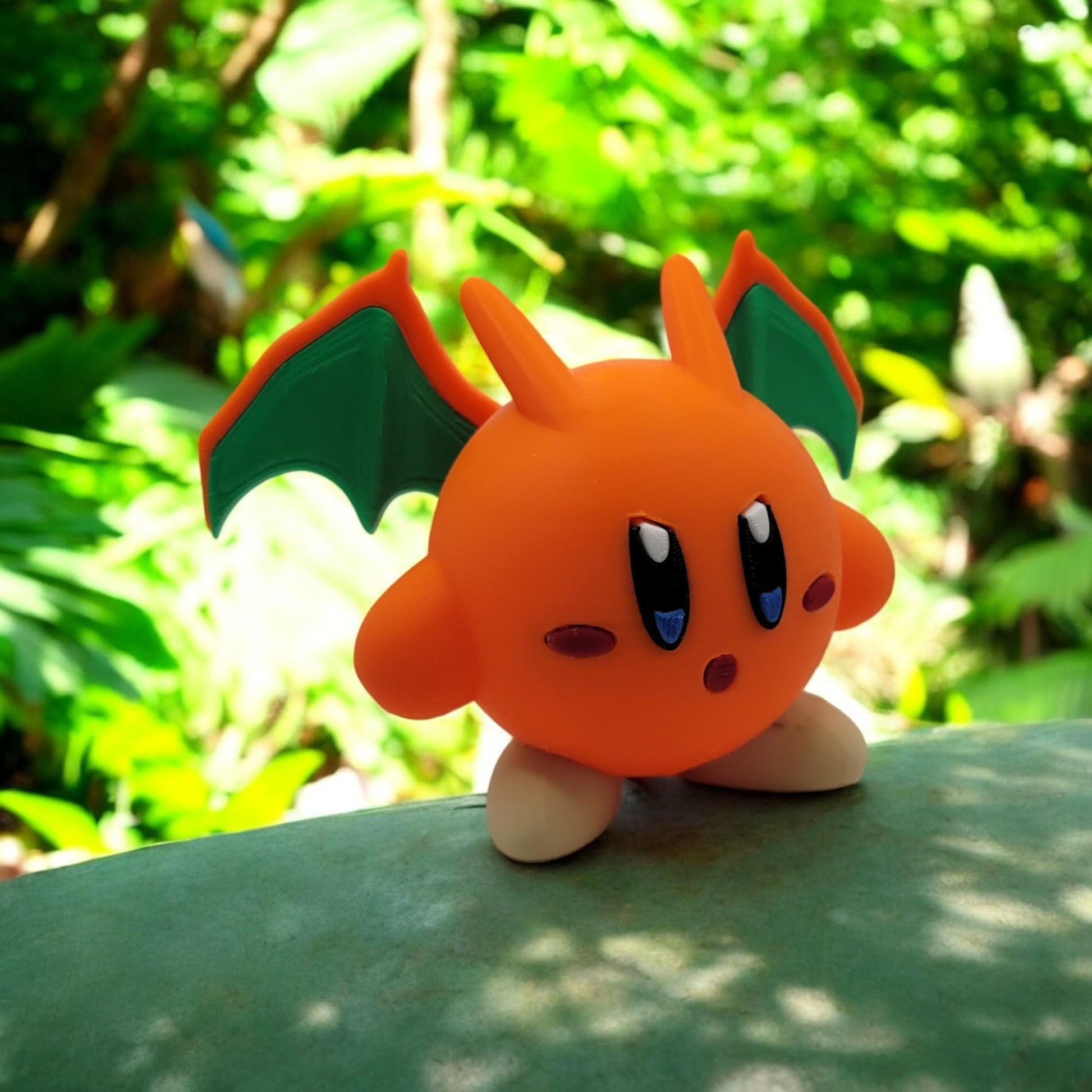 Kirby Charizard 3D Printed Model - Kirby Pokemon Game Collectible Figurine fan art desk pet image 2