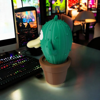 Psyduck Cactus 3D Print - Pokemon Plant Figure Desk Decor image 1