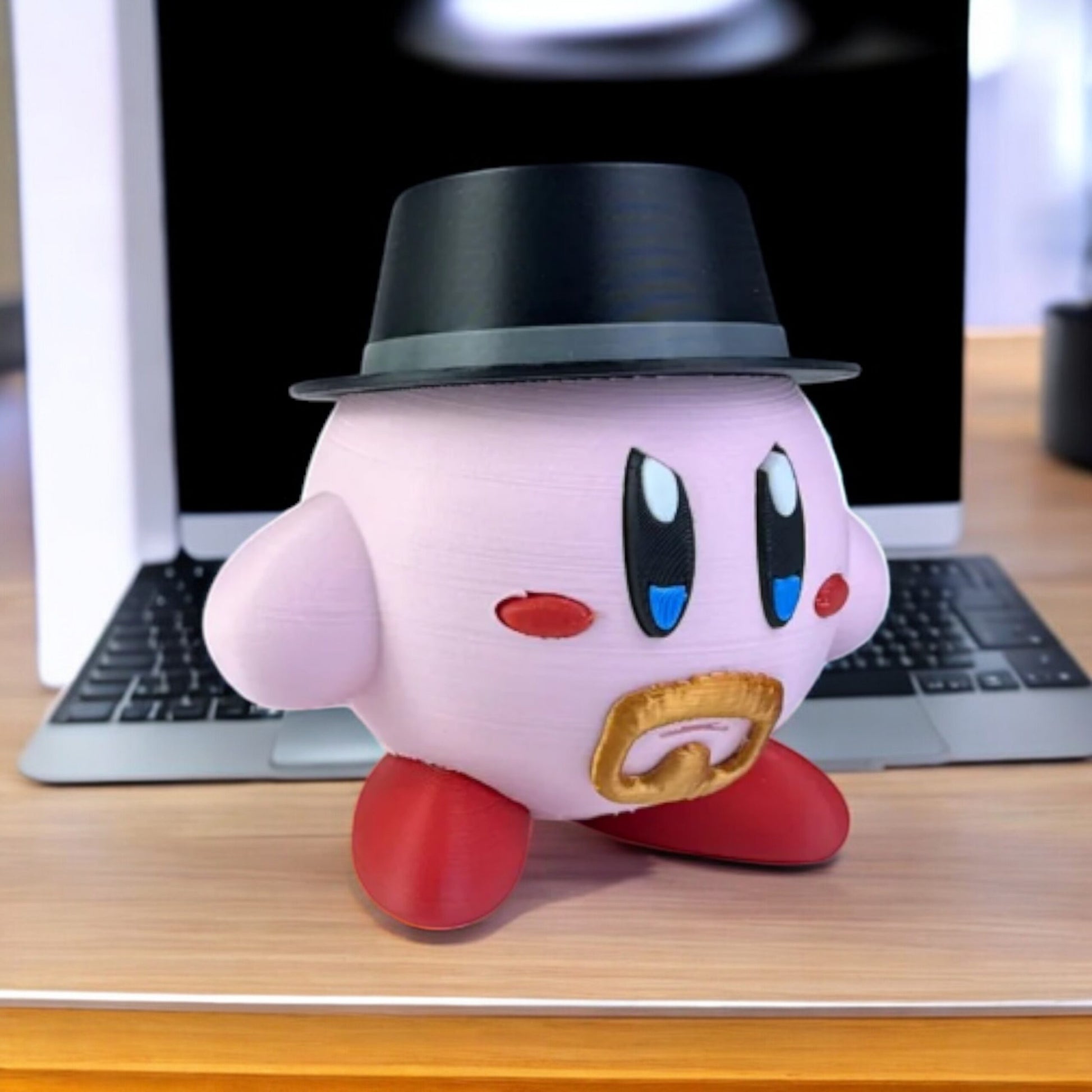 Heisenberg Kirby 3D Printed Model - Kirby Game Collectible Figurine fan art desk pet image 4