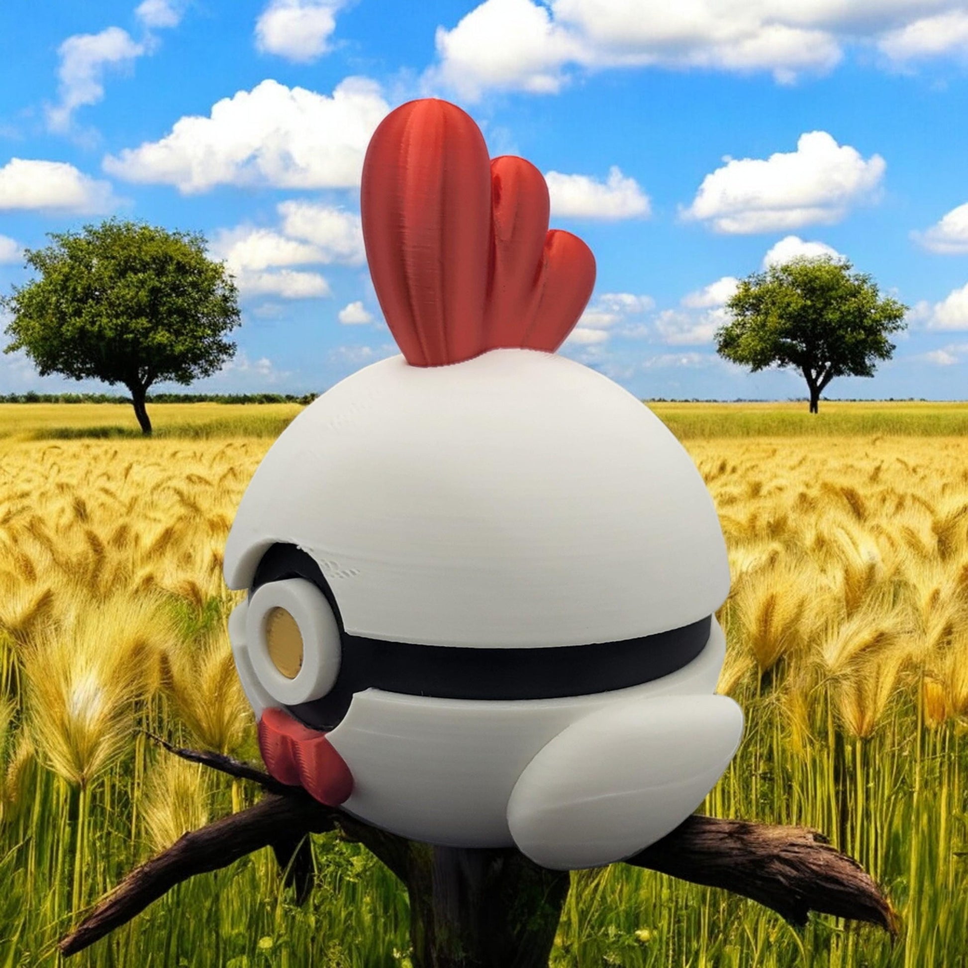 Chikipi Pokeball 3D Printed Model - Palworld Game Collectible Figurine fan art desk pet image 3