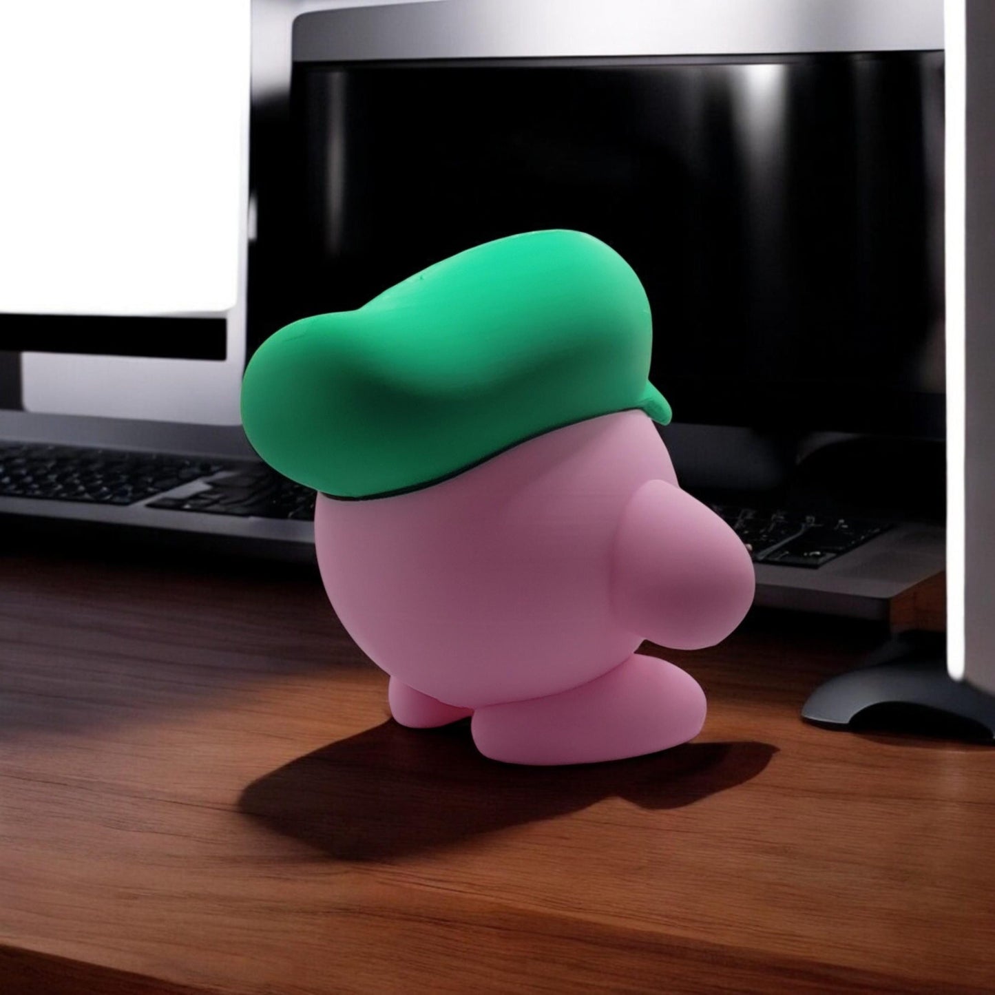 Luigy Kirby 3D Printed Model - Kirby Game Collectible Figurine fan art desk pet image 3
