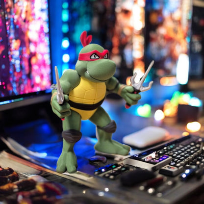 Raphael TMNT 3D Printed Figure - Teenage Mutant Ninja Turtles Fan Art Statue - Collectible Gamer Desk Decor image 0