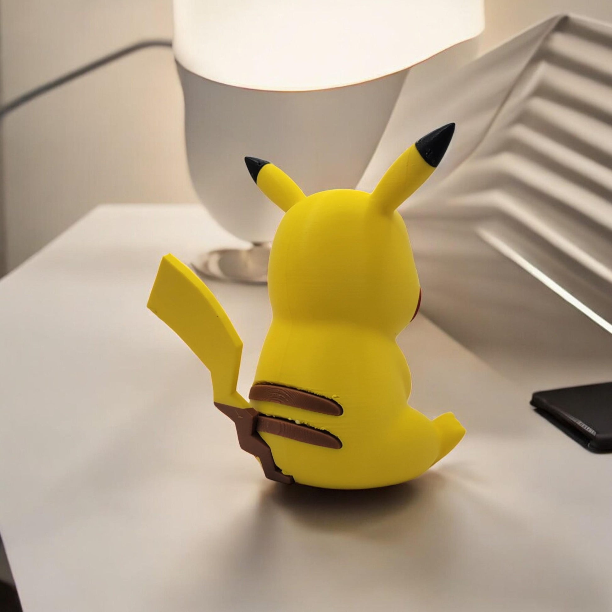 Sitting Pikachu 3D Printed Model - Pokemon Game Collectible Figurine fan art desk pet image 4
