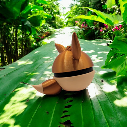 Eevee Pokeball 3D Printed Model - Pokeball Game Collectible Figurine fan art desk pet image 2