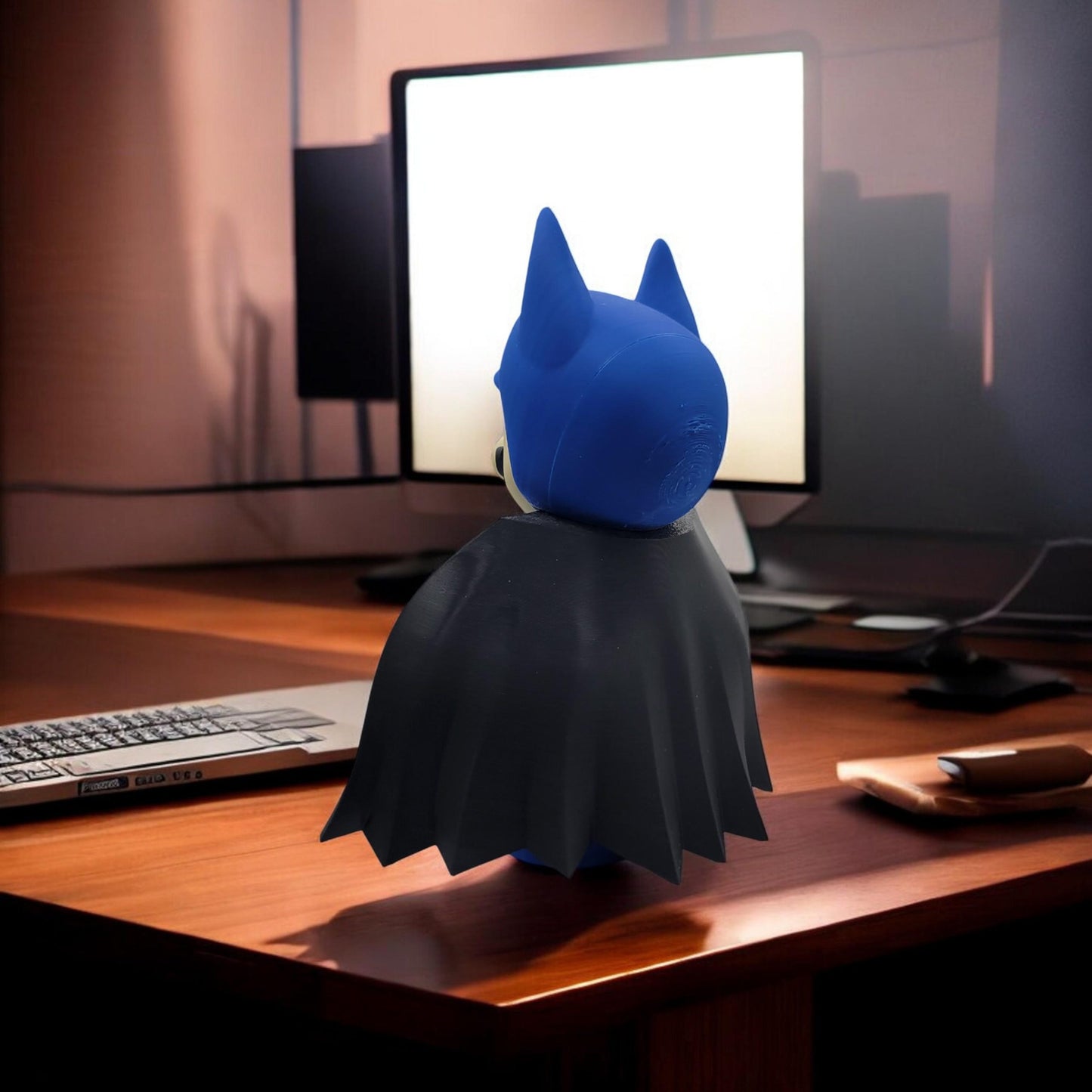BatMan Mario 3D Printed Model - Super Mario Game Collectible Figurine fan art desk pet image 5