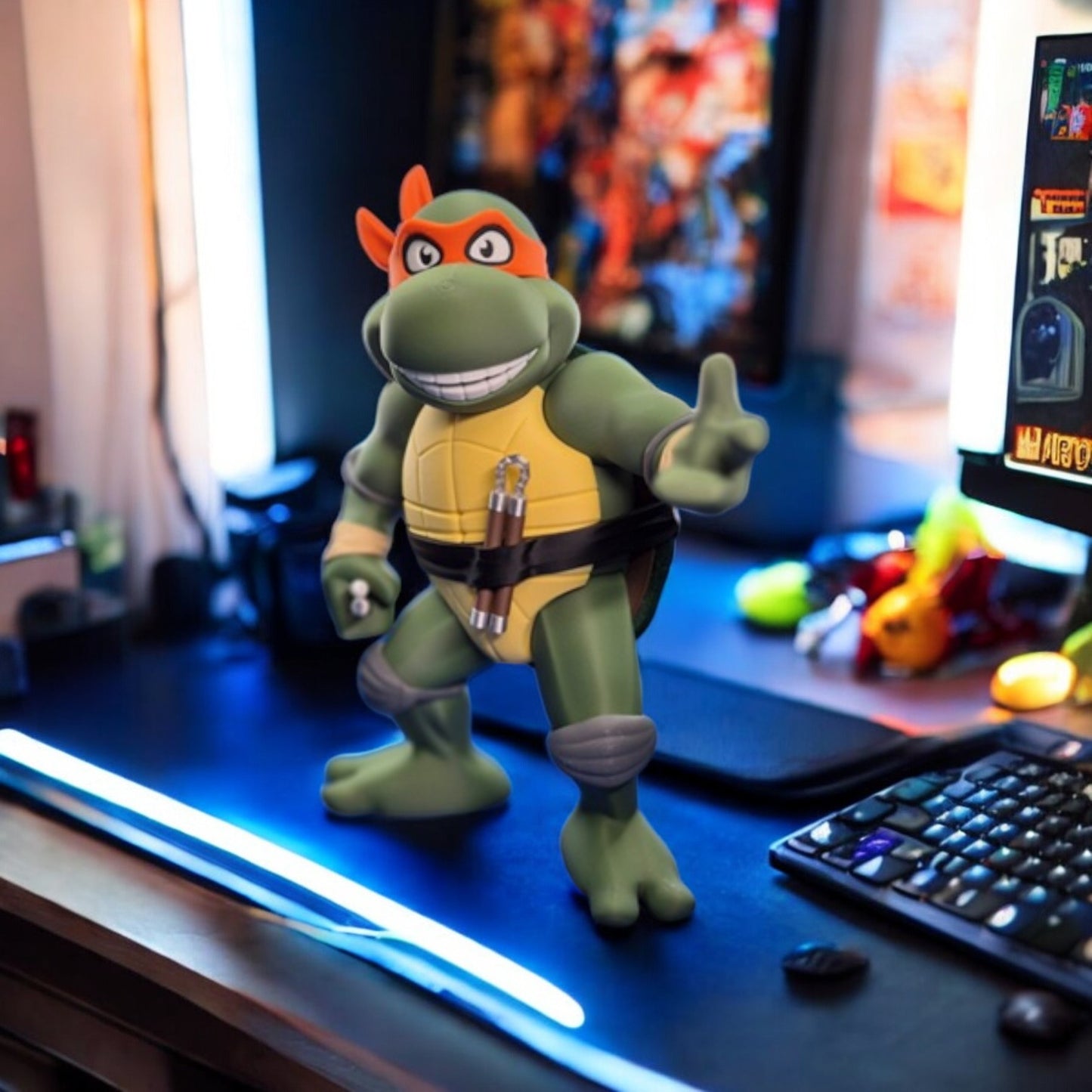 Michelangelo TMNT 3D Print - Teenage Mutant Ninja Turtles Figure image 0