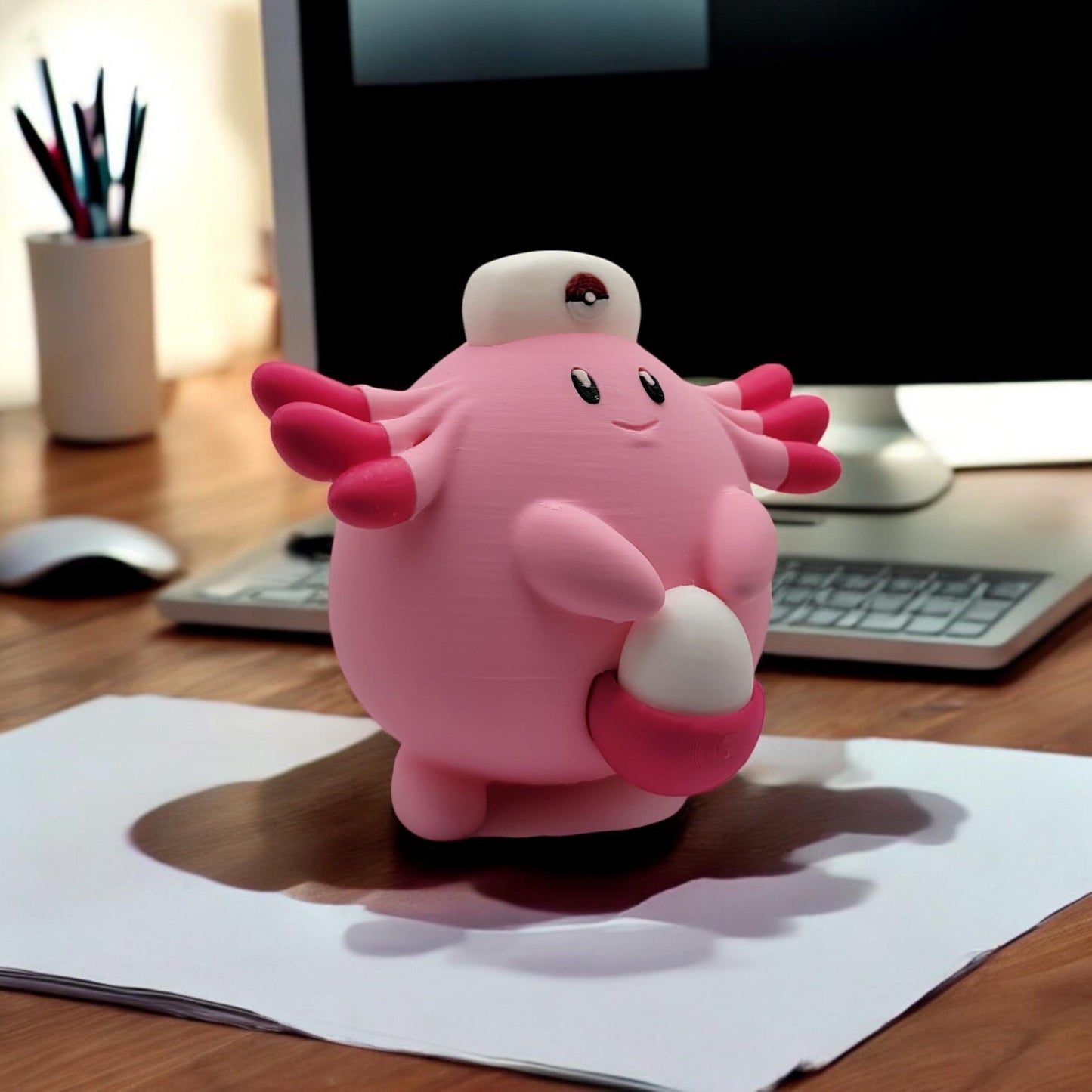 Nurse Joy's Chansey 3D Printed Model - Pokemon Game Collectible Figurine fan art desk pet image 2