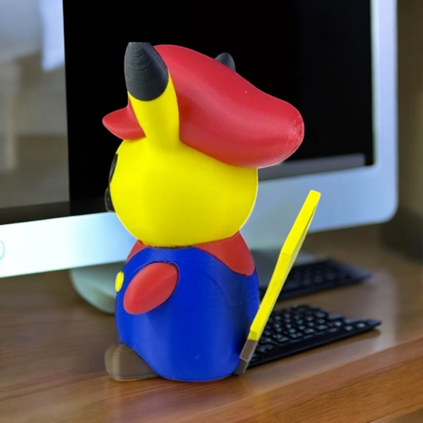 Mario Pikachu 3D Printed Model - Pokemon Game Collectible Figurine fan art desk pet image 3