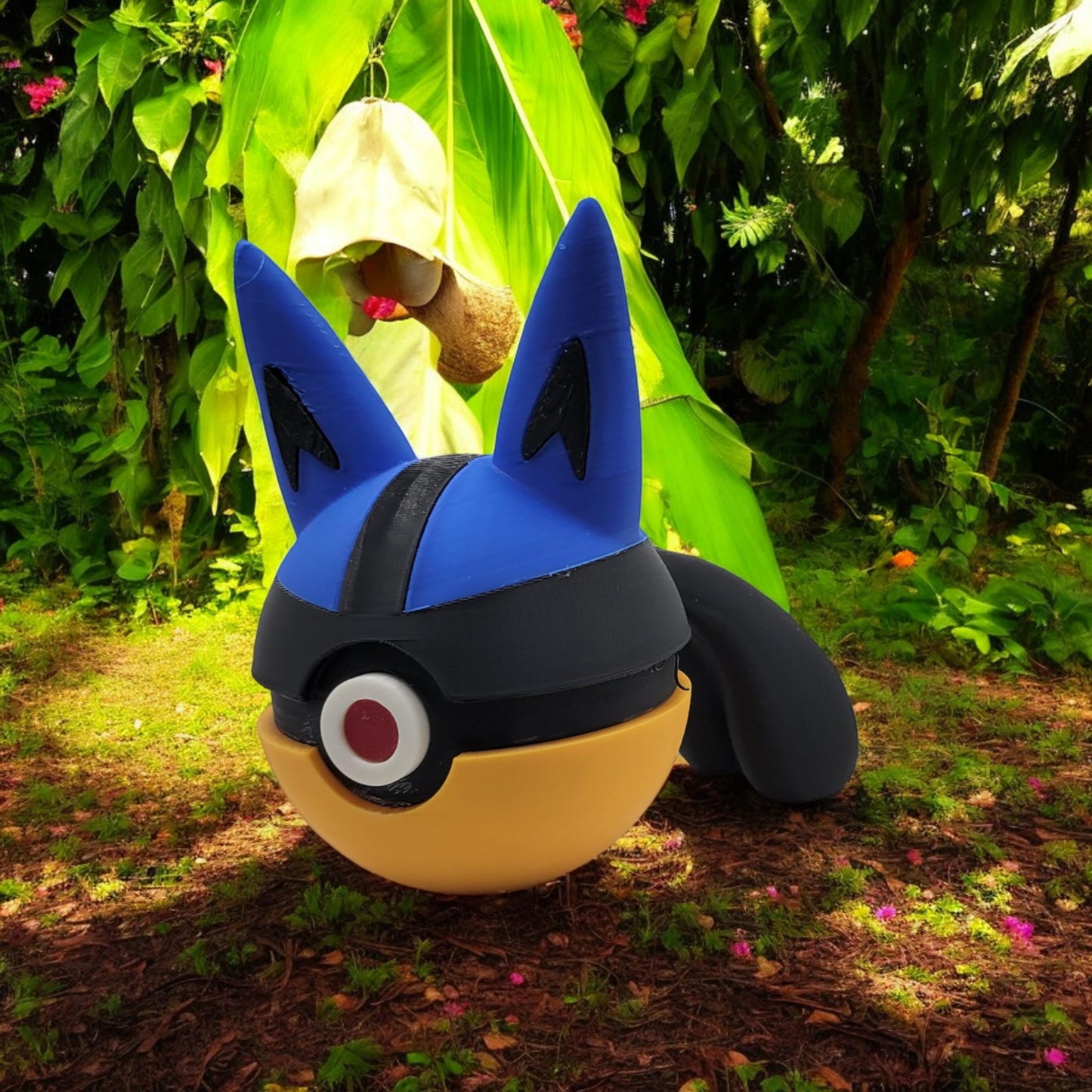 Lucario Pokeball 3D Printed Model - Poke Balls Game Collectible Figurine fan art desk pet image 4