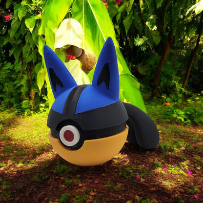 Lucario Pokeball 3D Printed Model - Poke Balls Game Collectible Figurine fan art desk pet image 4