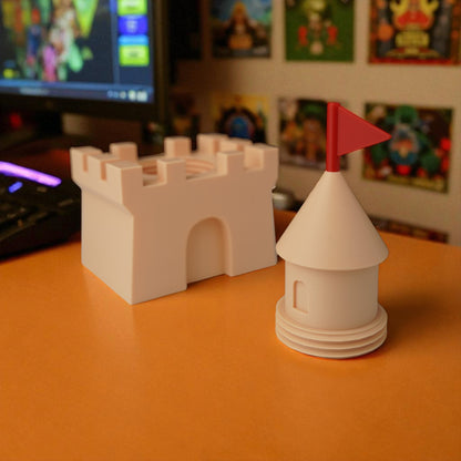 3D Printed Sand Castle Container - Beach Themed Desk Organizer image 0