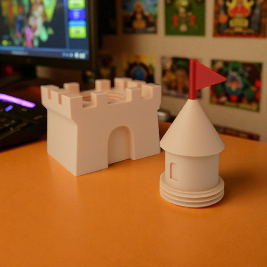 3D Printed Sand Castle Container - Beach Themed Desk Organizer image 0