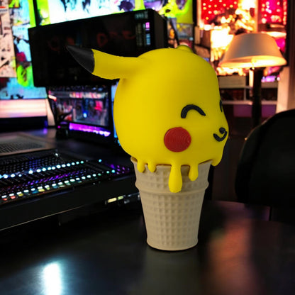 Pikachu Ice Cream 3D Print - Pokemon Food Figure Desk Collectible image 4