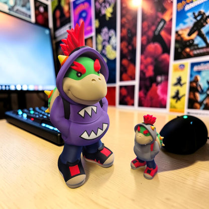 Baby Bowser Hoodie Edition 3D Print - Super Mario Fan Art Desk Pet image 2