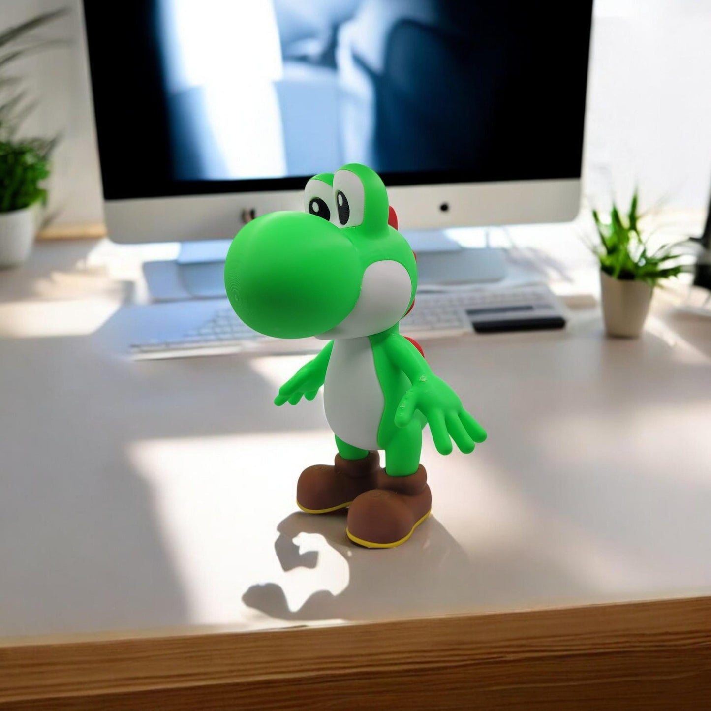 Yoshi 3D Printed Model - Super Mario Game Collectible Figurine fan art desk pet image 5